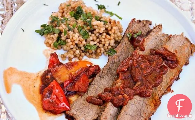 Coffee-Rubbed Beef Brisket With Parsley Couscous