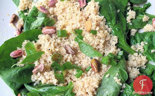 Couscous Salad With Baby Spinach And Pistachios