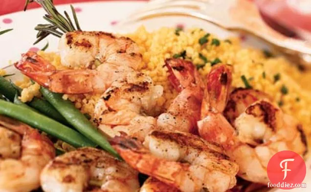 Rosemary Shrimp Scampi Skewers