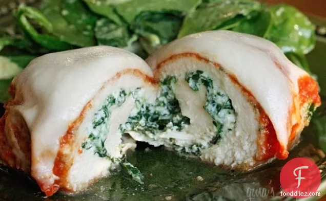 Chicken Rollatini With Spinach Alla Parmigiana