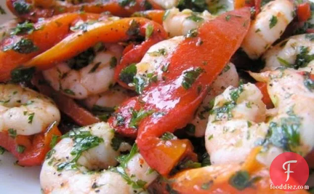 Dinner Tonight: Salad of Shrimp and Roasted Peppers