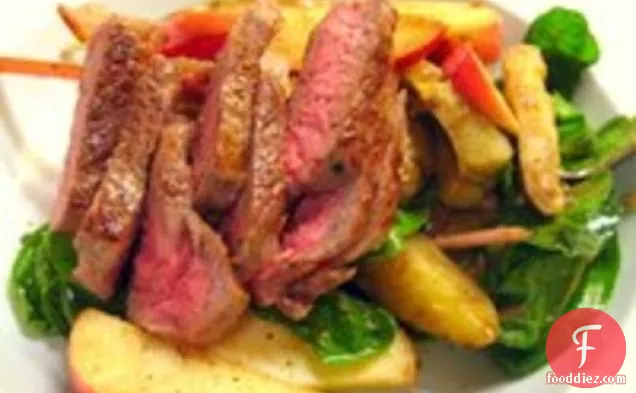 Meat Lite: Spring Greens and Strip Steak Salad