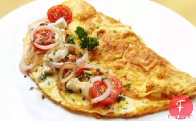Tomato, Spinach And Feta Omelet