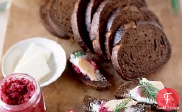 Smoked Trout On Pumpernickel