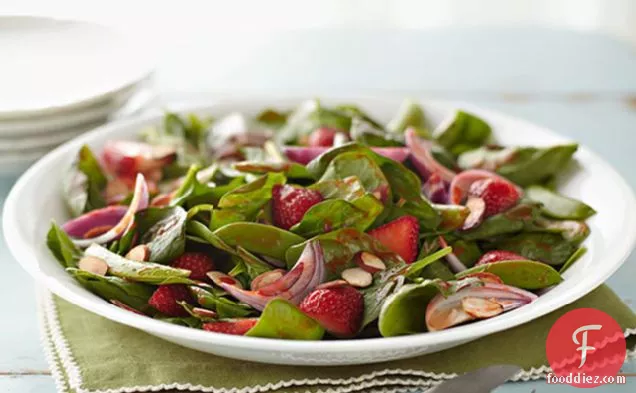 Springtime Spinach Salad with Strawberries