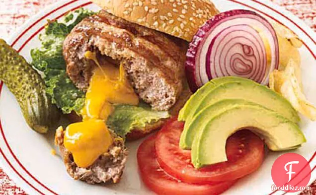 Inside-Out Turkey Cheeseburgers