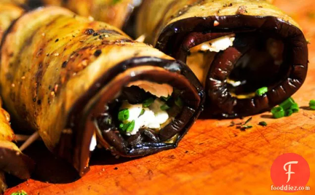 Grilling: Eggplant and Goat Cheese Spirals