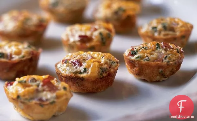 Mini Frittatas with Ham and Cheese
