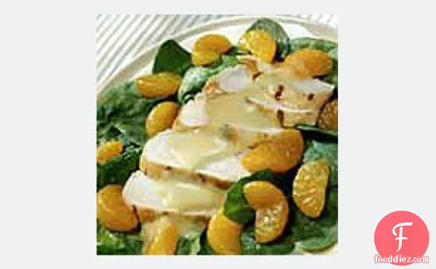 Honey Mustard Spinach Salad with Chicken