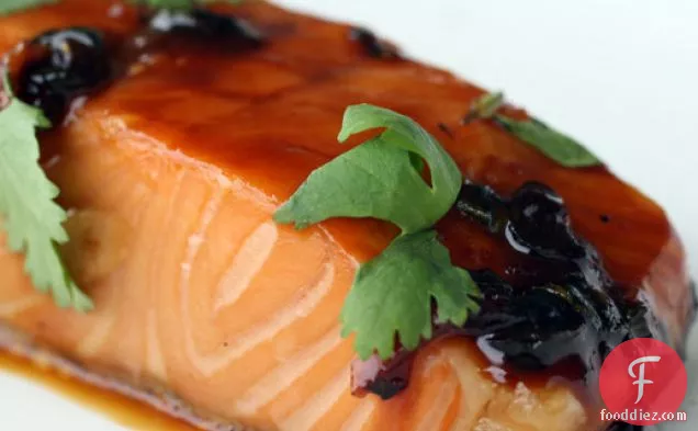 Maple and Soy-Glazed Salmon with Garlic and Ginger