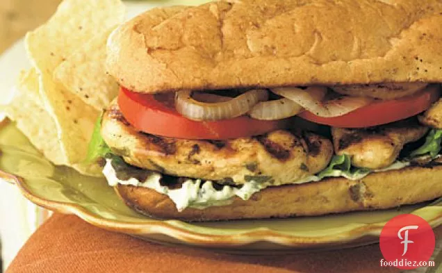 ग्रील्ड चिकन मोजिटो सैंडविच