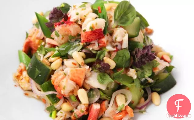 Thai-Style Lobster and Herb Salad with Snap Peas and Salted Cucumber