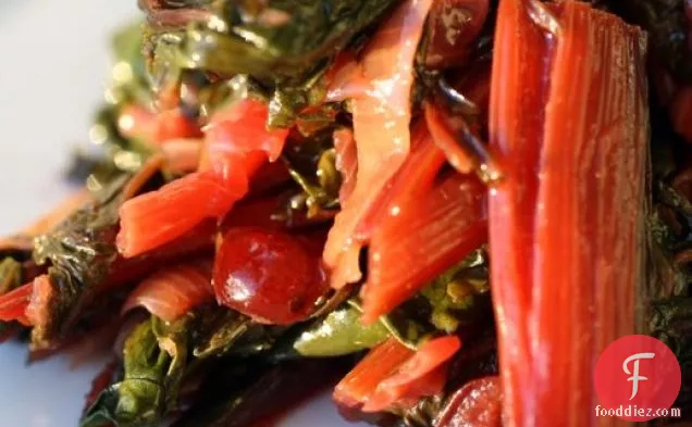 The Secret Ingredient (Cranberry): Braised Rainbow Chard with Cranberries