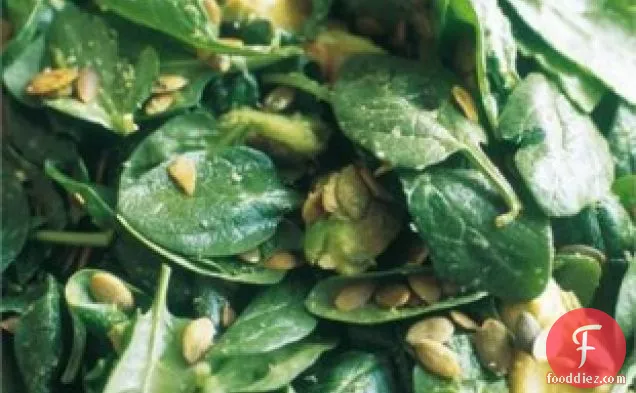 Spinach, Avocado And Pumpkin Seed Salad
