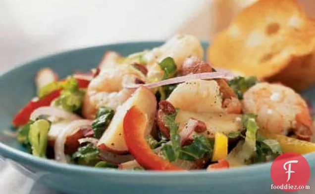 Mediterranean Potato Salad with Shrimp and Feta