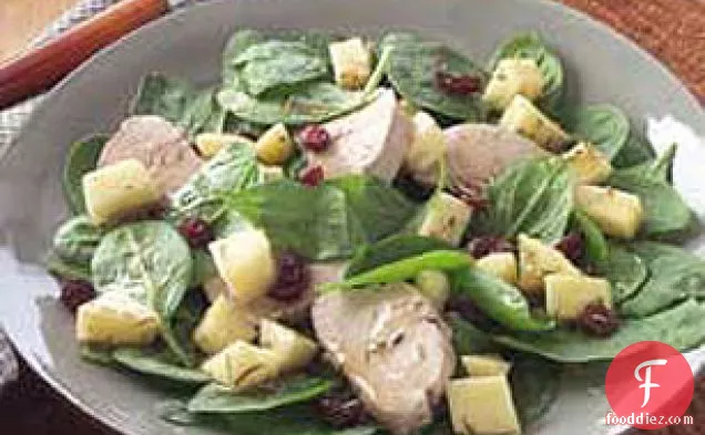 Honey-Glazed Pork and Spinach Salad