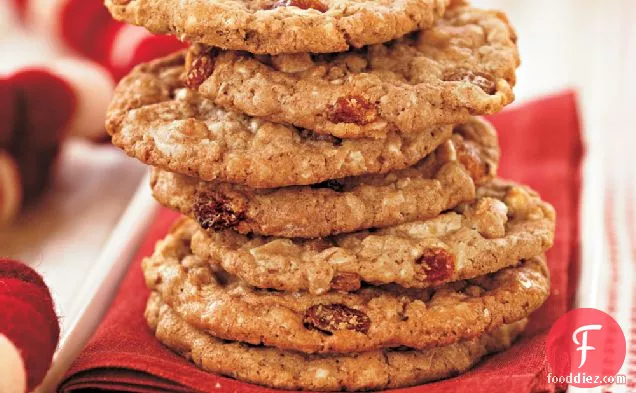 White Chocolate-Oatmeal-Raisin Cookies