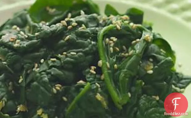 Sauteed Spinach With Toasted Sesame Oil