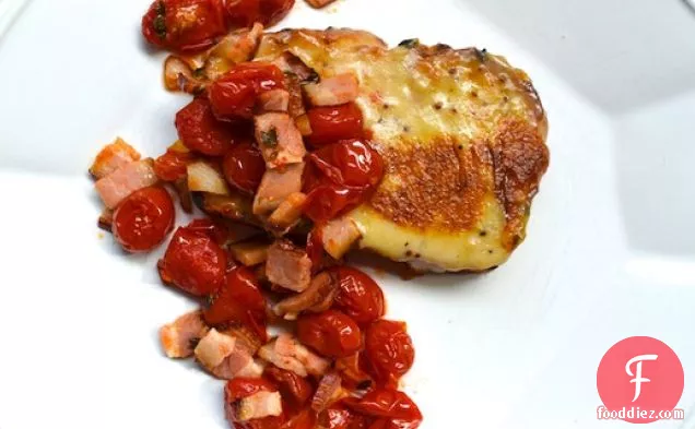 Welsh Rarebit and Bacon-Roasted Tomatoes on Cheddar Beer Bread