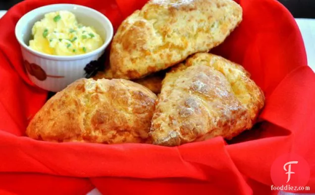 Cheddar Scones with Chive Butter