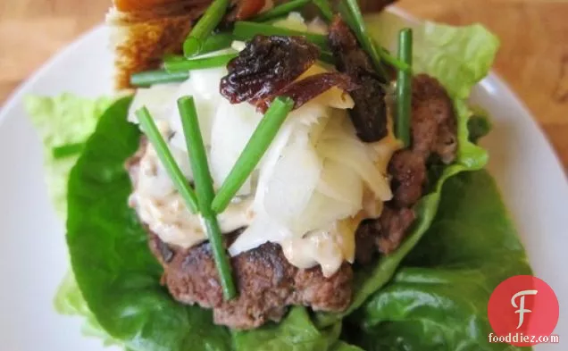 Duck Burgers With Pickled Fennel and Prune Mayonnaise
