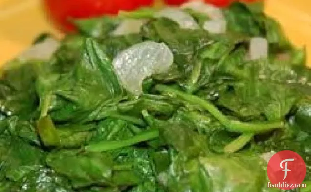Fast and Easy Spinach with Shallots