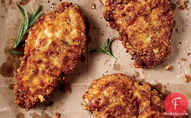 Parmesan and Pine Nut-Crusted Oven-Fried Chicken