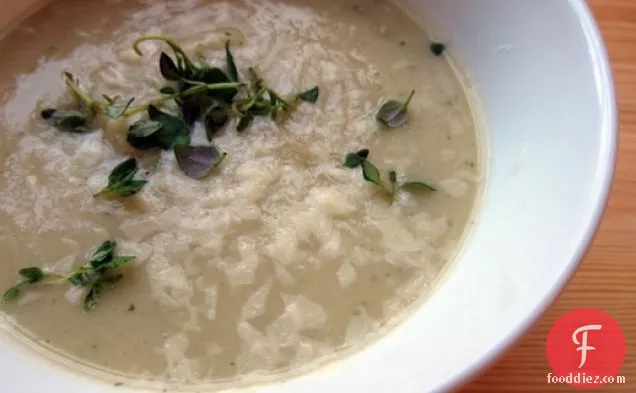 French in a Flash: Thick Celeriac Soup with Gruyère