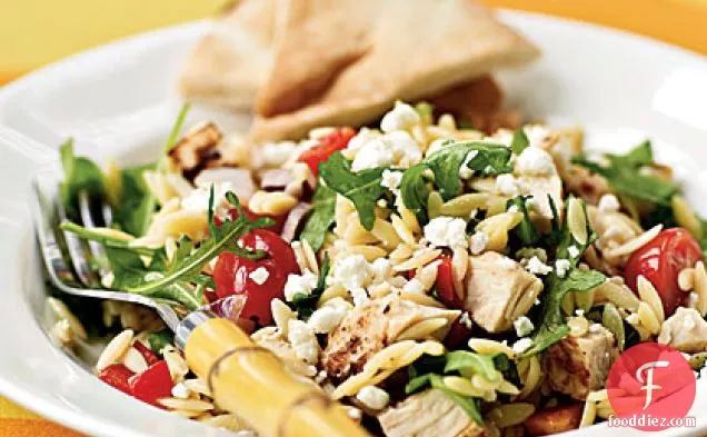 Chicken-Orzo Salad with Goat Cheese