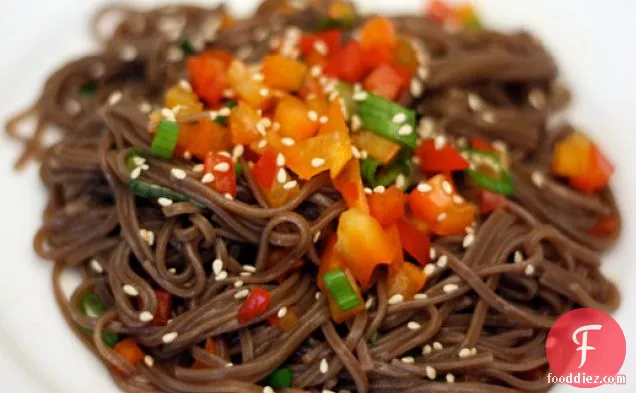 Dinner Tonight: Cold Soba Salad with Peppers and Ponzu Dressing