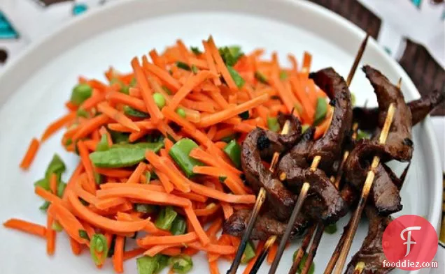 Vietnamese Sirloin Skewers With Spicy Carrot Salad