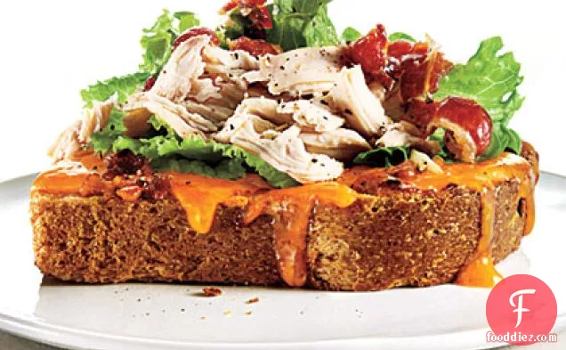 Open-Faced Apricot-Chipotle Chicken Club