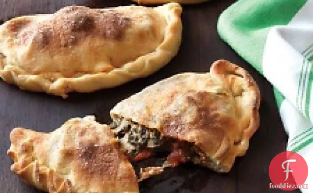 Spinach And Meatball Calzones
