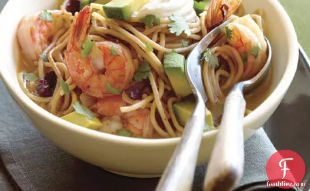 Shrimp, Ancho Chile, and Pasta Soup (Sopa seca de Camarones y Fideos)