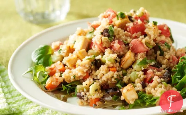 Black Bean-Quinoa Salad with Basil-Lemon Dressing