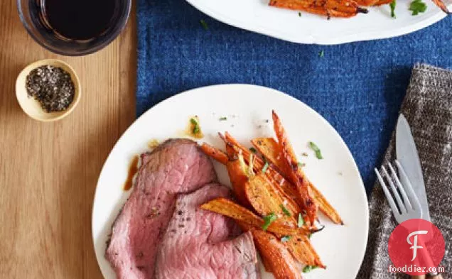 Roast Beef With Balsamic Glazed Carrots