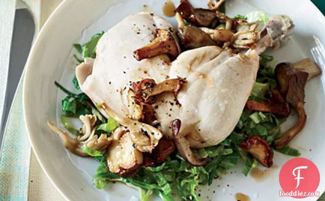 Pot-Roasted Chicken with Mushrooms