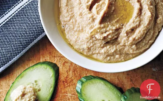 Peanut Butter Hummus with Cucumber Dippers
