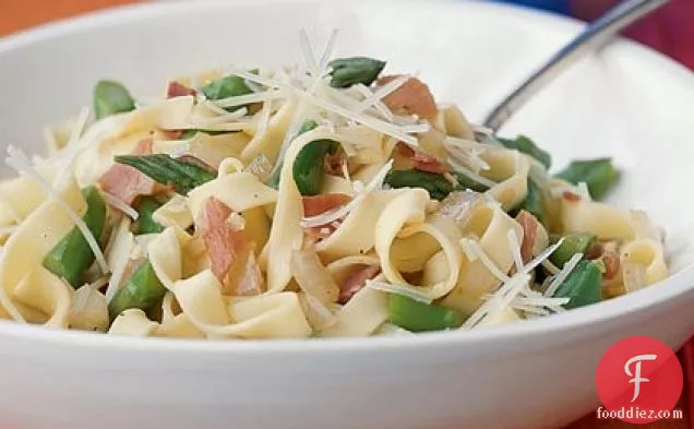 Fettuccine with Prosciutto and Asparagus