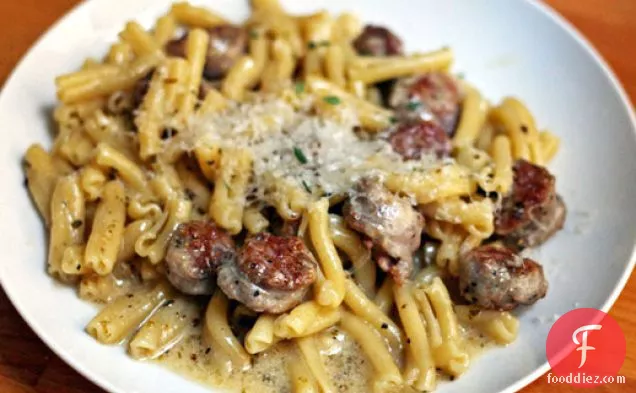 Dinner Tonight: Greek Pasta with Sausage and Cheese