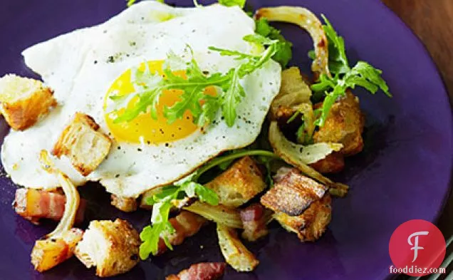 Roasted Fennel, Egg, and Pancetta Panzanella