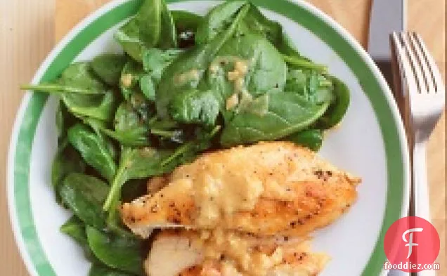 Sauteed Chicken With Spinach
