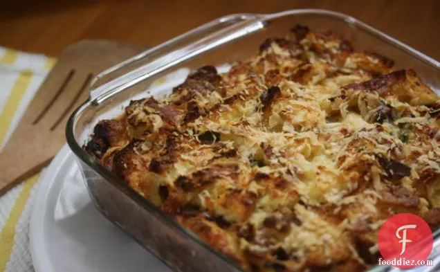 Spinach Strata With Sage And Gruyere