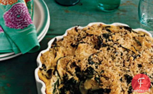 Rice And Spinach Casserole With Basil