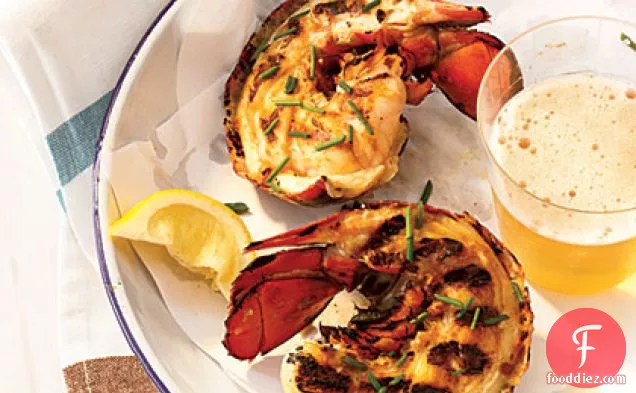 Grilled Maine Lobster Tails with Miso Butter