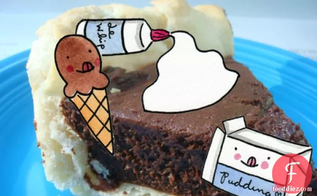 केकस्पी: डबल चॉकलेट आइसक्रीम पुडिंग पाई