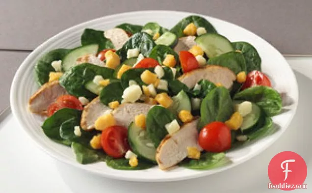 Colby Jack, Chicken & Spinach Salad
