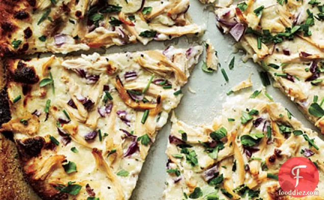 Chicken and Herb White Pizza
