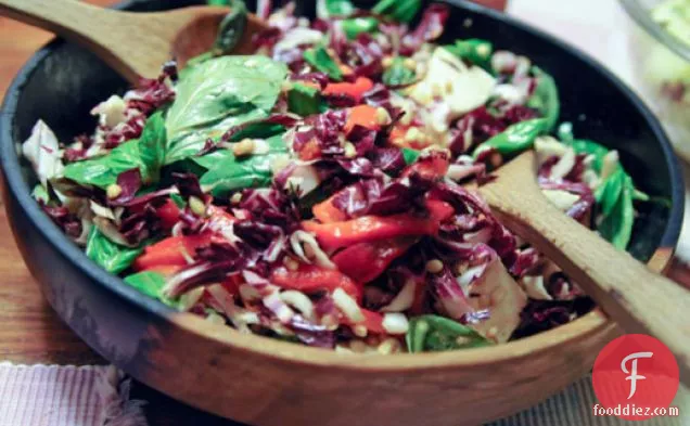Mozzarella and Basil Salad with Tomato Vinaigrette