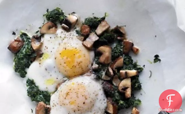 Eggs With Mushrooms And Spinach